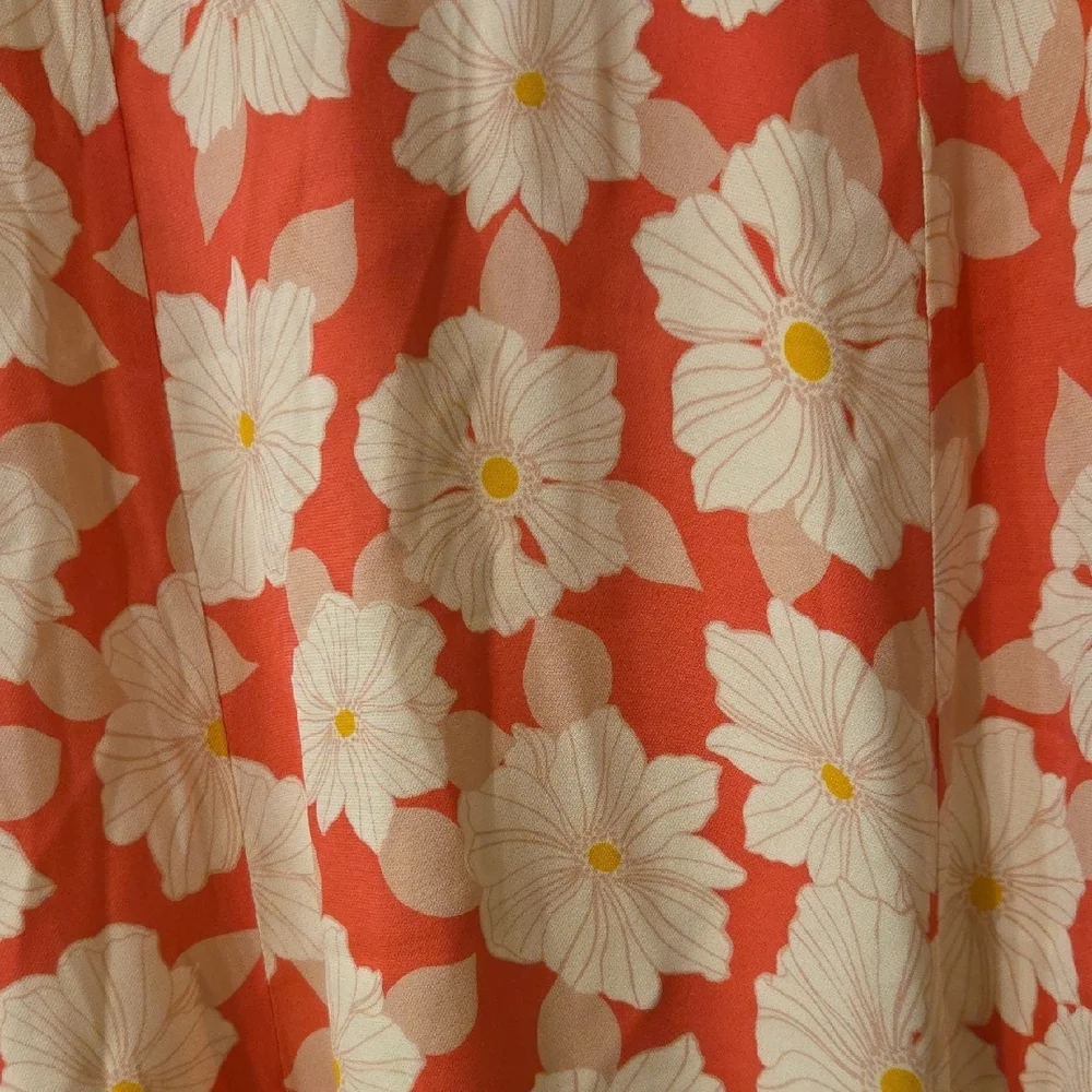 Reiss Pink and Cream Floral Midi Dress - Picture 6 of 12